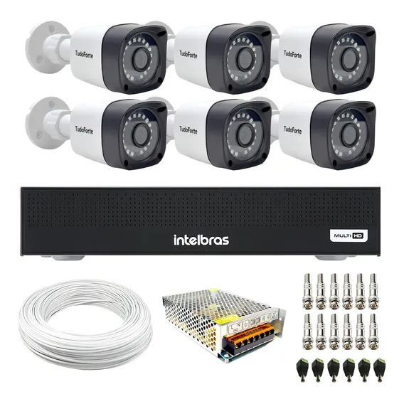 Kit 6 Câmeras Bullet Full Hd 1080p Dvr Intelbras Mhdx 1108 Foto 1