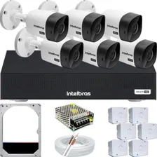 Kit 6 Cameras Segurança Intelbras Externas Dvr 8 Ch Hd 1 Tb Cor Branco Foto  mini 1