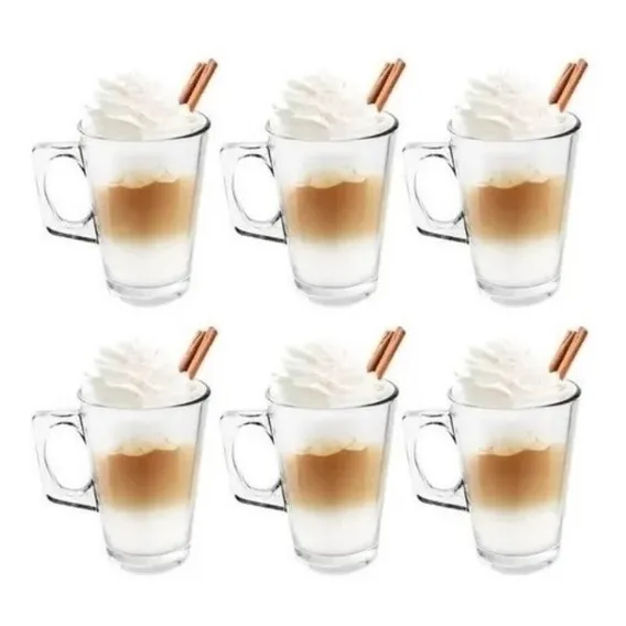 Kit 6 Caneca Taça 250  Xícara Alta Dolce Gusto Cappuccino Foto 1