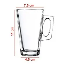 Kit 6 Caneca Taça 250  Xícara Alta Dolce Gusto Cappuccino Foto mini  3