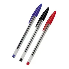Kit 6 Canetas 1.0 Cristal Bic 2 Azuis 2 Pretas 2 Vermelhas Foto mini 1