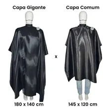 Kit 6 Capa De Corte Gigante 180 Cm Para Barbeiros Cor Preto Foto mini 4