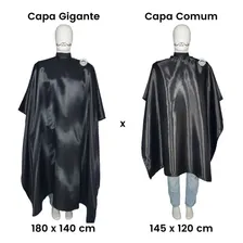 Kit 6 Capa De Corte Gigante 180 Cm Para Barbeiros Cor Preto Foto mini 4