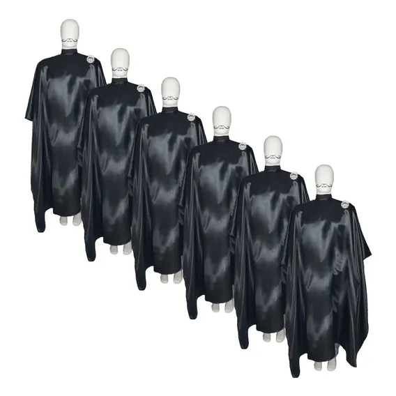 Kit 6 Capa De Corte Gigante 180 Cm Para Barbeiros Cor Preto Foto 1