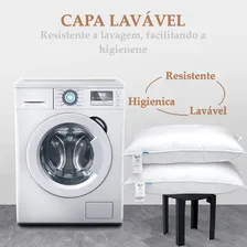 Kit 6 Capa De Travesseiro Protetora Impermeável Fronhas Fios Cor Branco Matelassê Foto mini 4