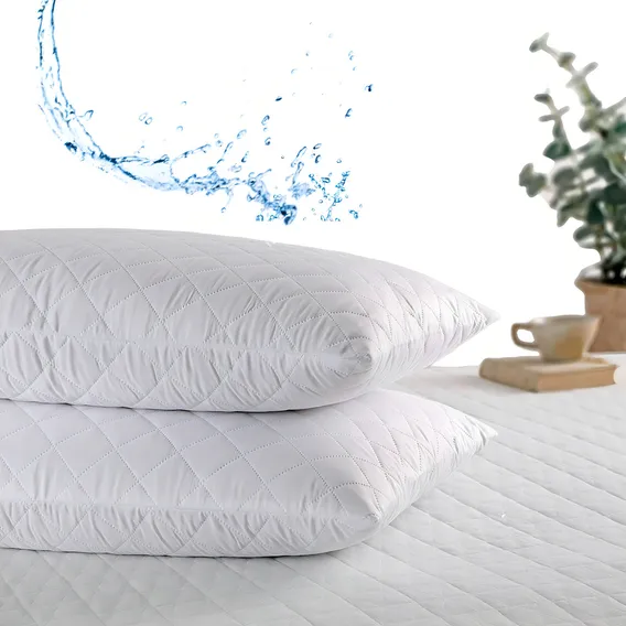 Kit 6 Capa De Travesseiro Protetora Impermeável Fronhas Fios Cor Branco Matelassê Foto 1