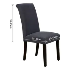 Kit 6 Capas Cadeira Impermeável Sala Jantar Cinza Claro Foto mini 1