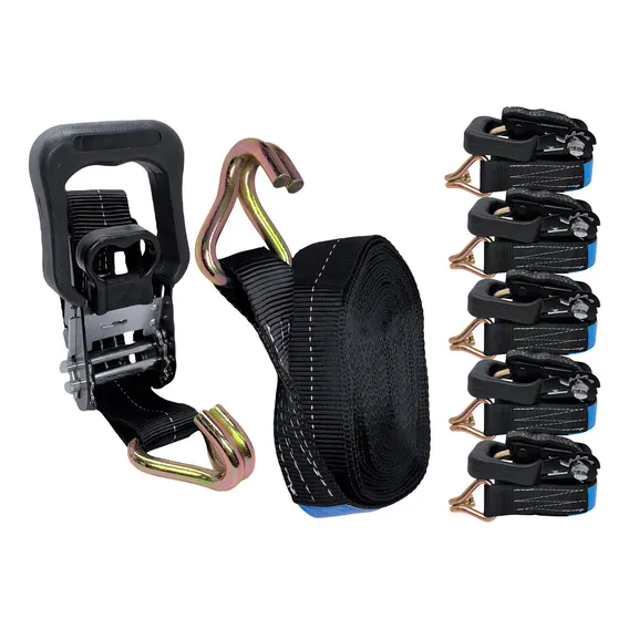 Kit 6 Cinta Catraca Para Amarrar Carga 35mm X 6 Mts 1500kg Foto 1