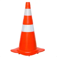 Kit 6 Cone Sinalização Nbr 15071 Flexível Refletivo 75cm Foto mini  2