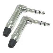 Kit 6 Conector Plug P10 Trs Estereo 90 Graus Cachimbo Em L Foto  mini 1