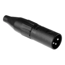 Kit 6 Conector Plug Xlr Canon Macho Amphenol Preto Foto mini 1