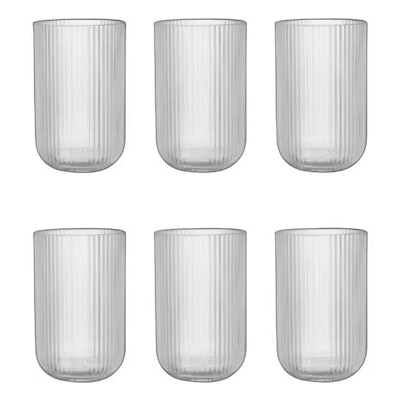 Kit 6 Copo Transparente Versalhes Grafiato Drink Suco 460ml Foto 1