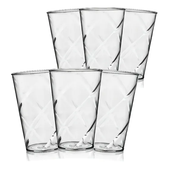 Kit 6 Copos Twister 700ml Transparentes AcrÃlico Foto 1