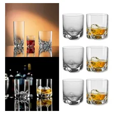 Kit 6 Copos Whisky Dose Cristal Titânio Bohemia Trio 410ml Foto mini  2
