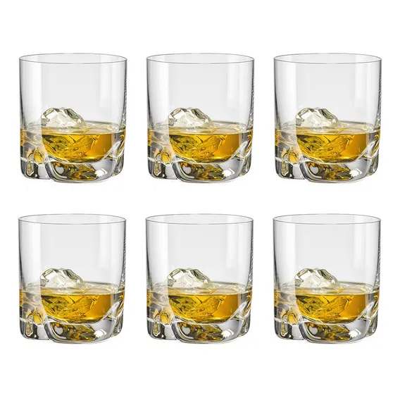 Kit 6 Copos Whisky Dose Cristal Titânio Bohemia Trio 410ml Foto 1