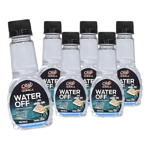 Kit 6 Cristalizador De Vidros Repele Agua Water Off 100ml Foto 1