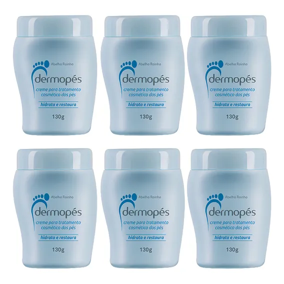 Kit 6 Dermopés Creme Tratamento Dos Pés Hidrata E Restaura Foto 1