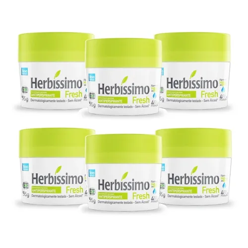 Kit 6 Desodorante Creme Herbissimo Fresh 55g Foto 1
