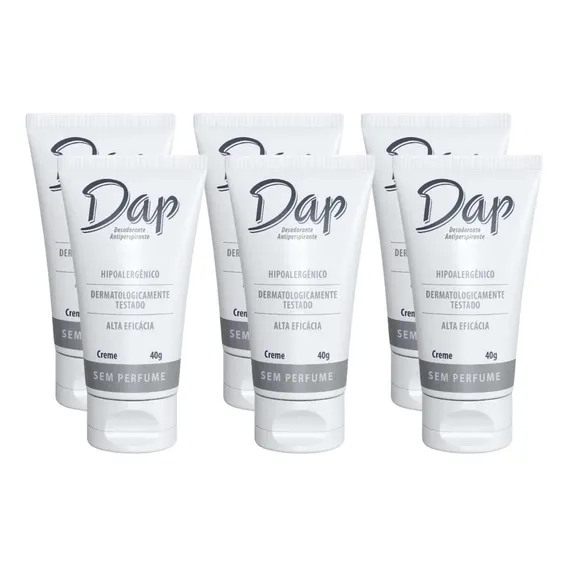 Kit 6 Desodorante Em Creme Sem Perfume Dap 40g Foto 1
