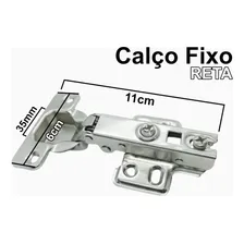 Kit 6 Dobradiças Reta Amortecedor 35mm Armários Portas Pop Foto mini 4