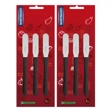 Kit 6 Espátulas Manteiga Patê Geleia 17,5cm Espátulas Inox Foto mini 3