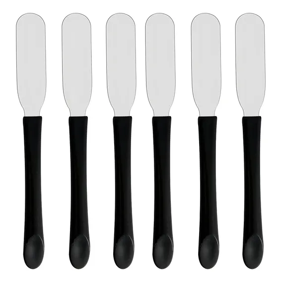 Kit 6 Espátulas Manteiga Patê Geleia 17,5cm Espátulas Inox Foto 1