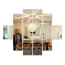 Kit 6 Espelhos Retângulo Decorativo Em Acrílico Foto  mini 1