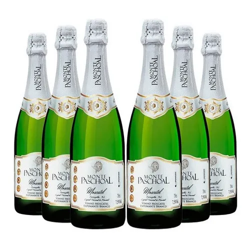 Kit 6 Espumantes Moscatel Monte Paschoal 750ml Premiado Foto 1