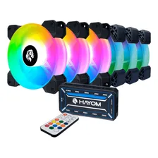 Kit 6 Fans Hayom Led Rgb 120mm C/ Controladora - Fc1306 Foto mini 1