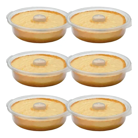 Kit 6 Forma Pudim Assadeira Bolos Fácil Microondas Lisa Foto 1