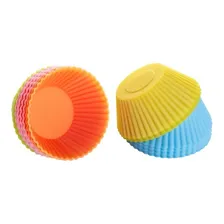 Kit 6 Formas Silicone Mini Pudim Cupcake Bolo Assadeira Cor Aleatório Foto mini  2