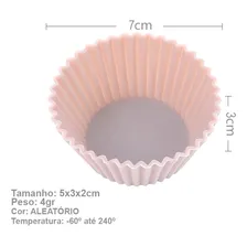Kit 6 Formas Silicone Mini Pudim Cupcake Bolo Assadeira Cor Aleatório Foto mini  3