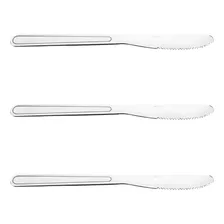 Kit 6 Garfos + 6 Facas de Mesa Aço Inox Refeição Restaurante Foto mini 3