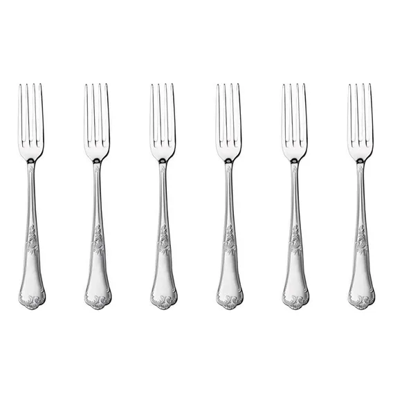 Kit 6 Garfos Sobremesa Hercules Classique Aço Inox 493-005p Foto 1