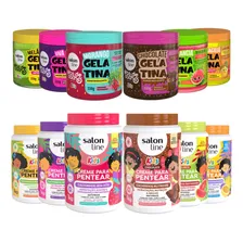 Kit 6 Gelatina + 6 Creme Pentear Kids Frutas Salon Line Foto mini 2