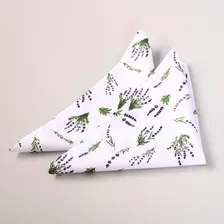 Kit 6 Guardanapos Tecido Estampado Allegra 35x35cm - 6 Peças Cor Estampa Lavanda Foto mini 2