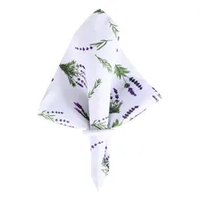 Kit 6 Guardanapos Tecido Estampado Allegra 35x35cm - 6 Peças Cor Estampa Lavanda Foto mini 1