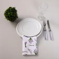 Kit 6 Guardanapos Tecido Estampado Allegra 35x35cm - 6 Peças Cor Estampa Lavanda Foto mini 4
