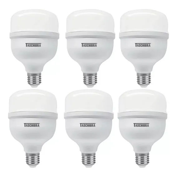 Kit 6 Lâmpadas Led Bulbo Tkl 110 20w 6500k Taschibra Bivolt Foto 1