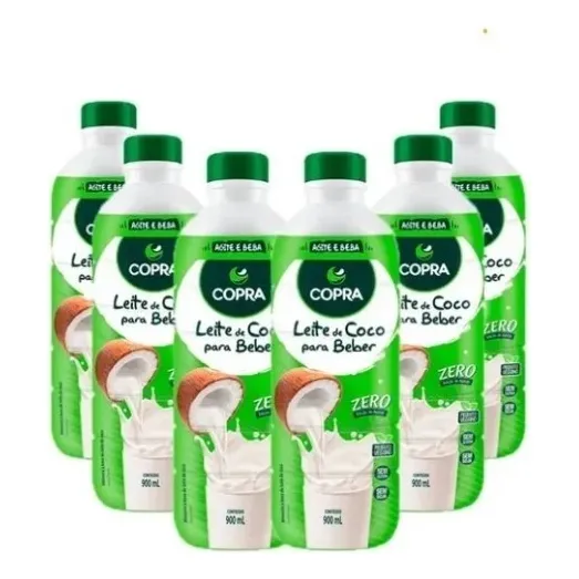 Kit 6 Leite De Coco Pronto Para Beber Vegano 900ml - Copra Foto 1