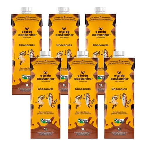 Kit 6 Leite Vegetal Castanha Choconuts 1l A Tal Da Castanha Foto 1