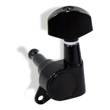 Kit 6 Linha Tarraxa Preta Blindada Violão Guitarra L Canhoto Foto mini 2