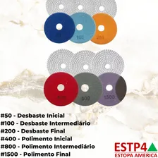 Kit 6 Lixas Diamantada Polir Mármore 1 Suporte 1 Rebolo Foto mini 4