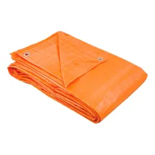 Kit 6 Lona Carreteiro Laranja 2x2m 100 Mc 70g/m2 C/ilhoses Foto  mini 1