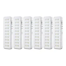 Kit 6 LuminĂĄria EmergĂȘncia 30 Leds Elgin Bateria Foto mini 1