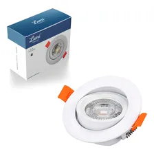Kit 6 Luminária Spot Led 5w Dicróica Direcionável Redondo Bivolt Branco Quente Lumi 1ª Linha Foto mini 1