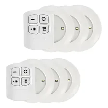 Kit 6 Luminárias Led Spot Sem Fio Controle Remoto A Pilha Foto  mini 1