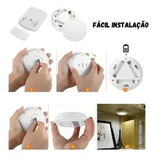 Kit 6 Luminárias Led Spot Sem Fio Controle Remoto A Pilha Foto mini  2