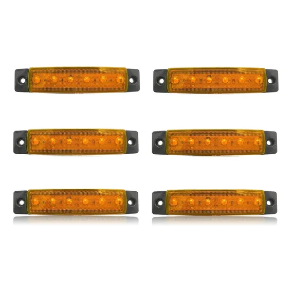 Kit 6 Luz De Leds Barco Lancha Trailer Caminhão Náutica 12v Luz Amarelo Foto 1