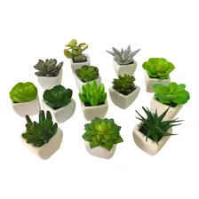 Kit 6 Mini Planta Suculentas Artificiais - Vaso Cerâmica Foto mini 2